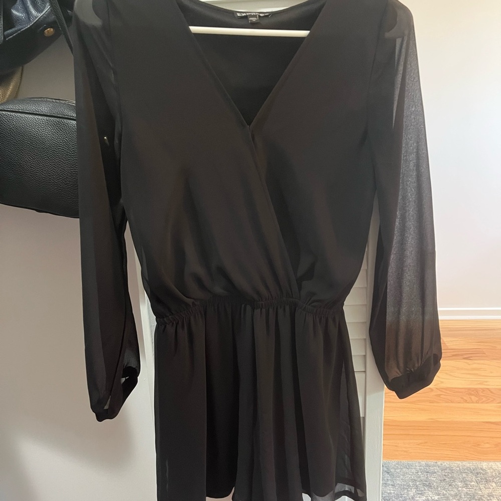 Express Black Long Sleeve Dress